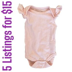 5/$15 Kyle & Deena 0-3m baby girl bodysuit flutter sleeve